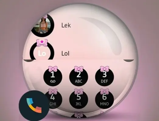 Theme Dialer Ribbon Pink android App screenshot 0