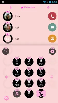 Theme Dialer Ribbon Pink android App screenshot 4